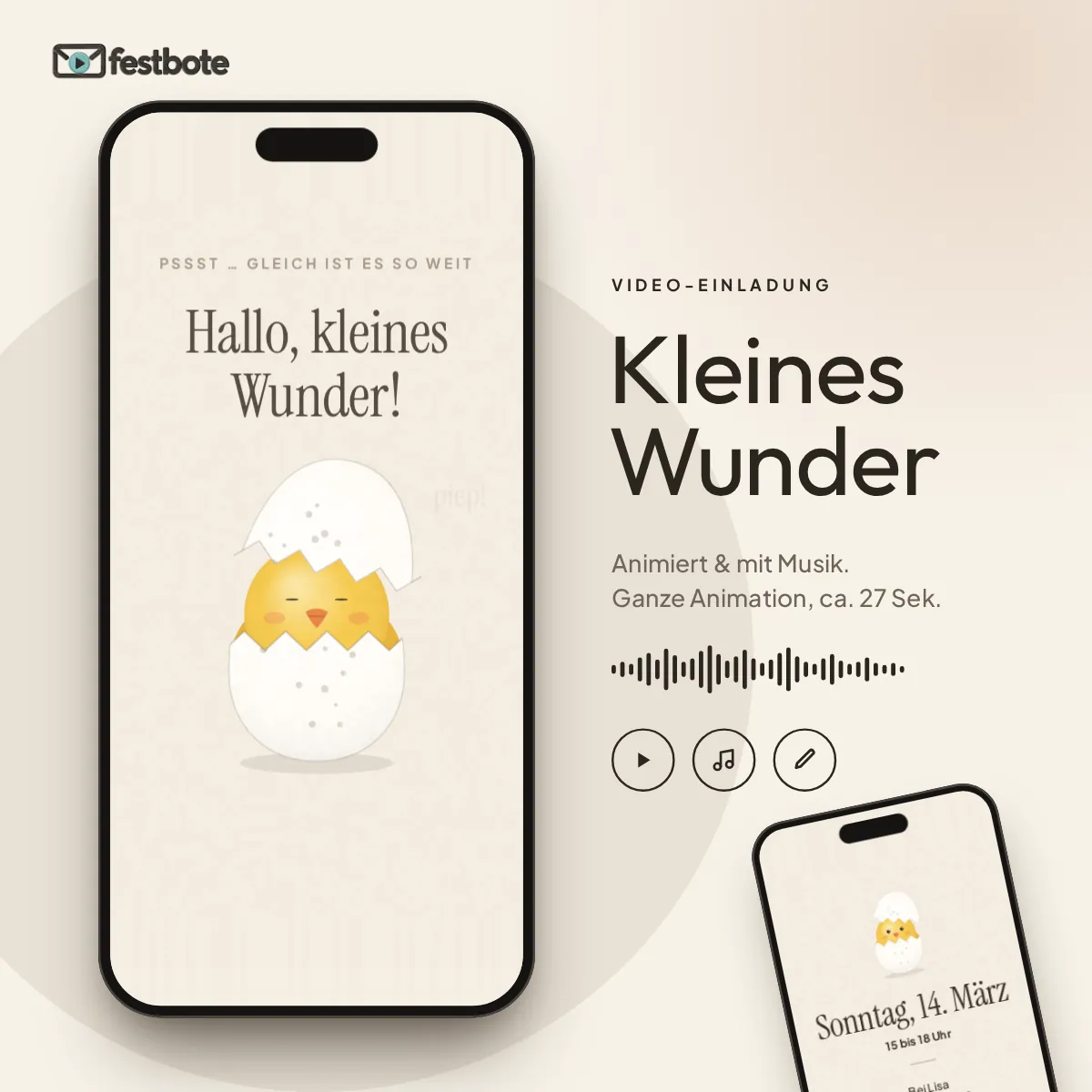 Kleines Wunder: die Animation läuft in einem Handy, ca. 27 Sekunden mit Musik.
